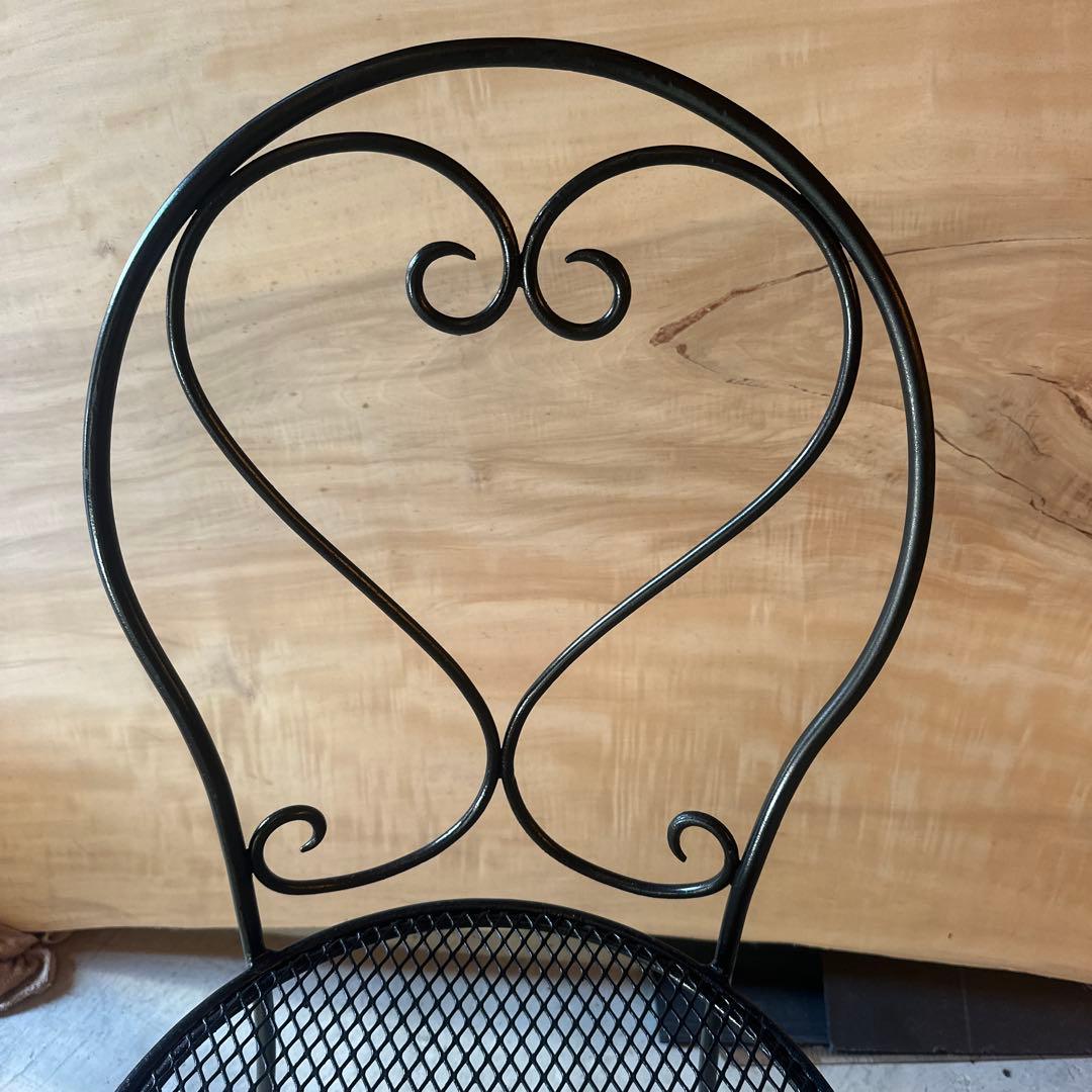チェア 鉄 アイアン ハート型 アンティーク ビンテージ シャビー テラス