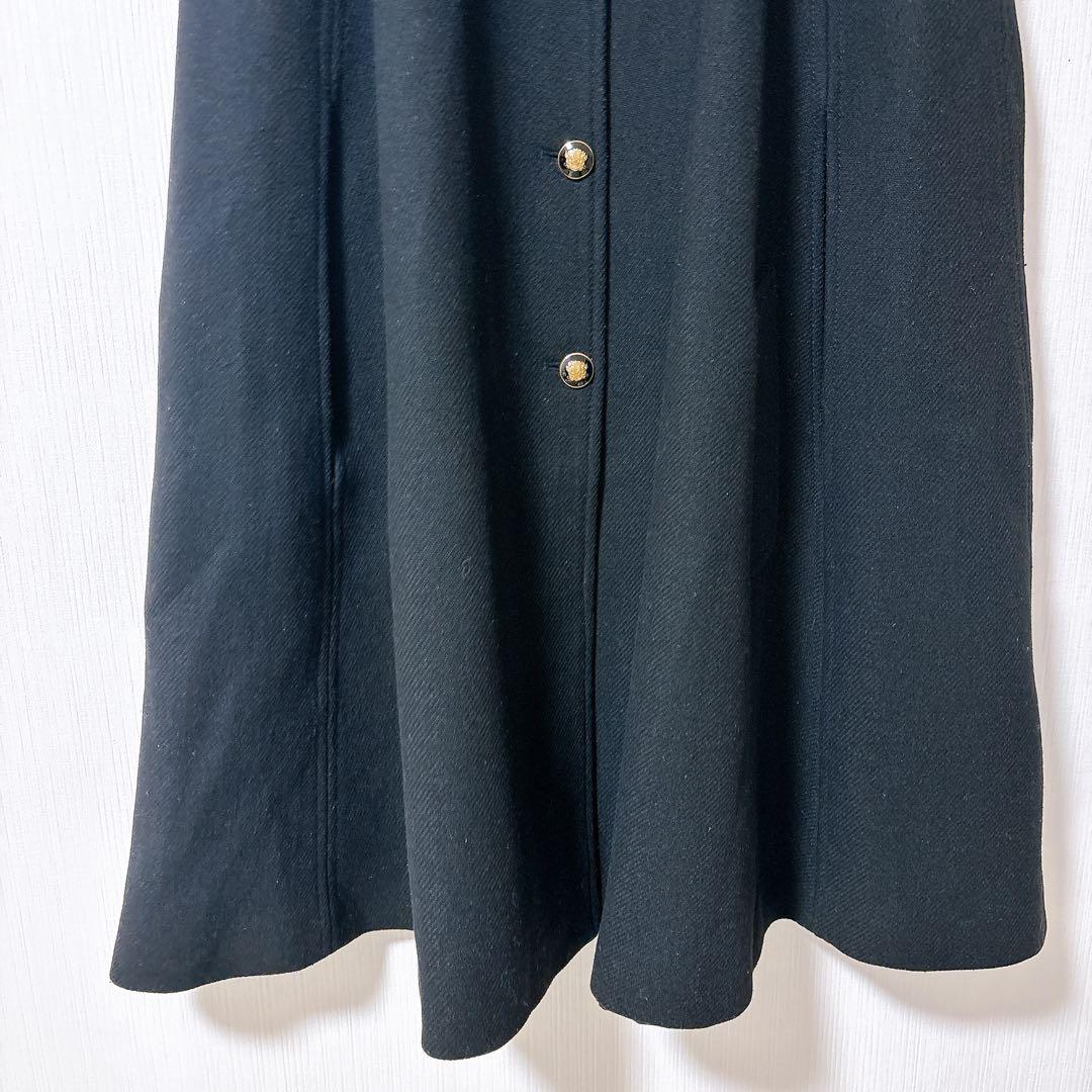 ZARA ザラ ウール ケープ コート ポンチョ 金ボタン ゴールドボタン 黒