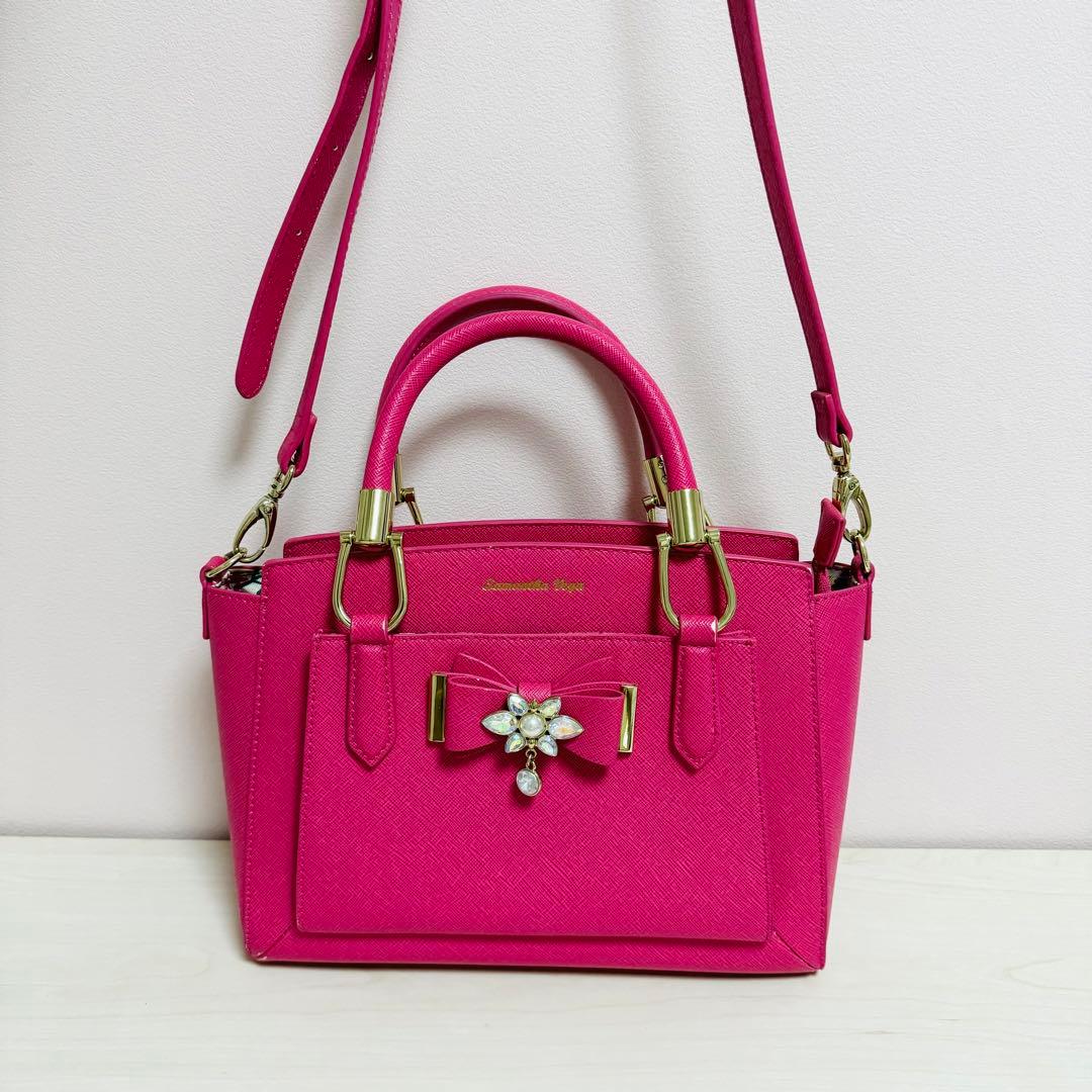 SamanthaVega サマンサベガ バッグ ピンク - メルカリ