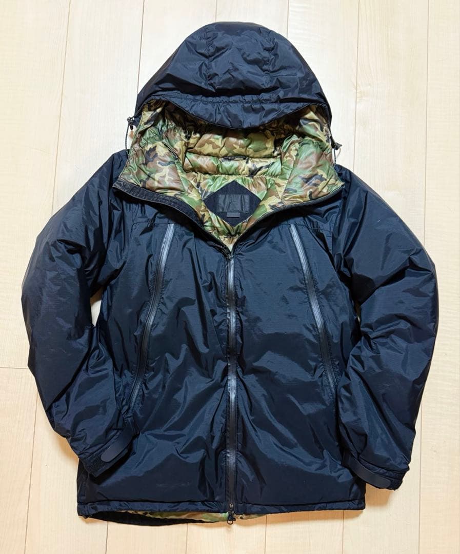 NANGA×UR オーロラ3レイヤー ダウン XL 黒 迷彩 蓄熱 別注