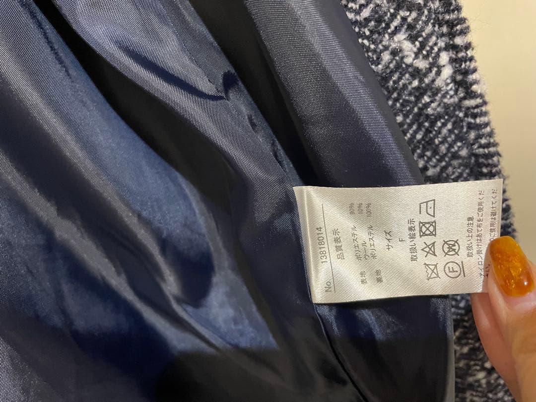 Reurie' レウリィ スタンドカラーウールツイードコート