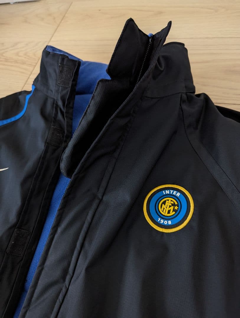 インテル 中綿ジャケットNIKE ナイキ ワッペン サイズM 黒x青