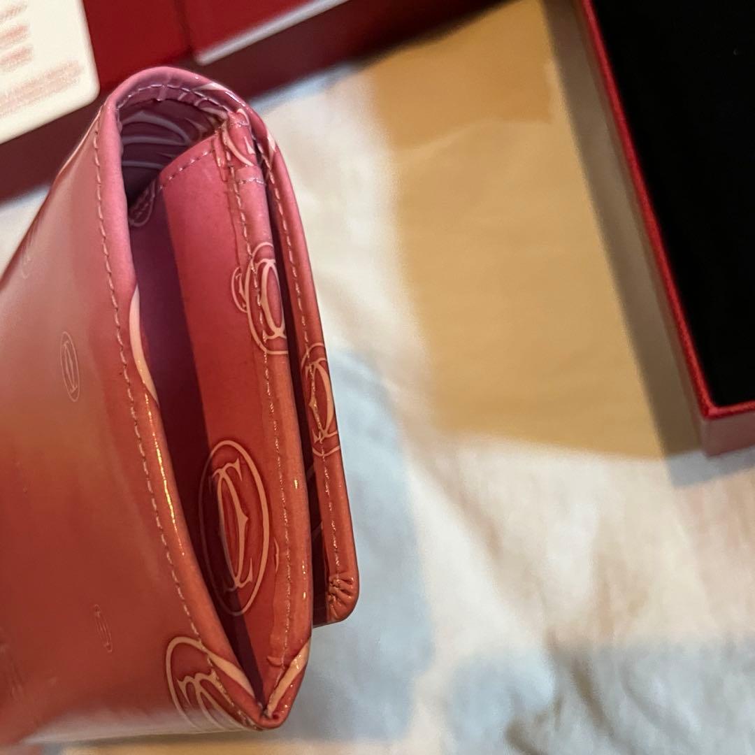 カルティエ Cartier ピンク 長財布　ハッピーバースデー 2つ折り