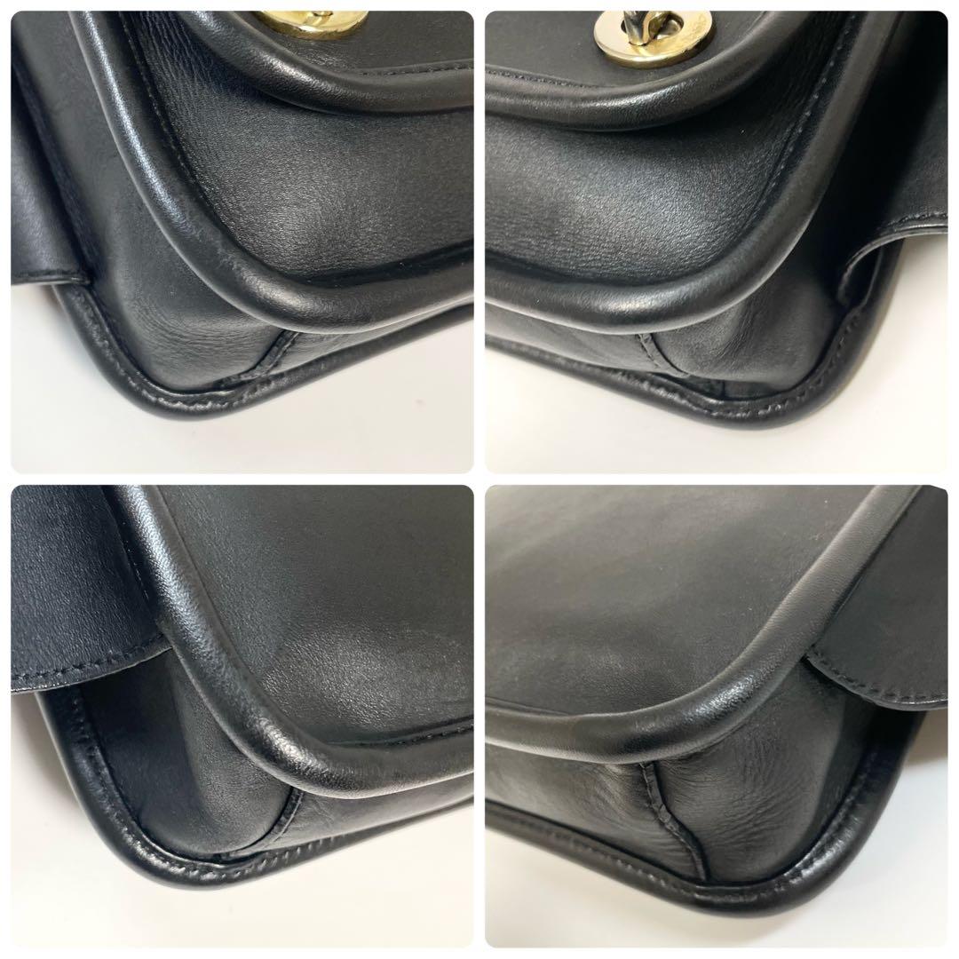 美品 coach ボディバッグ レガシー ターンロック レザー 黒 y2k