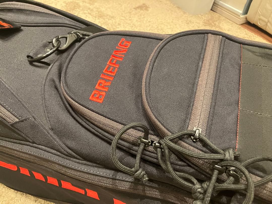 BRIEFING】ゴルフバッグ ブラック カートタイプ フードカバー付き