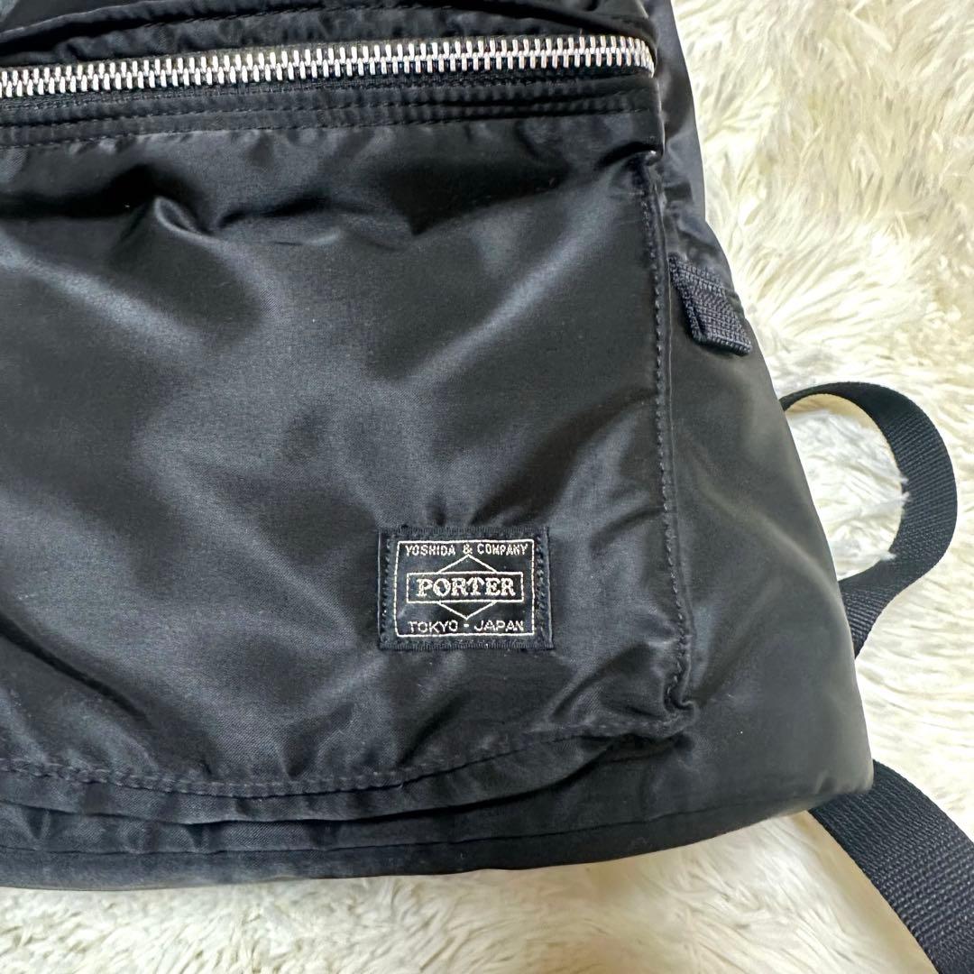 極美品ポーター　タンカー　リュック ブラック　ロゴ綺麗