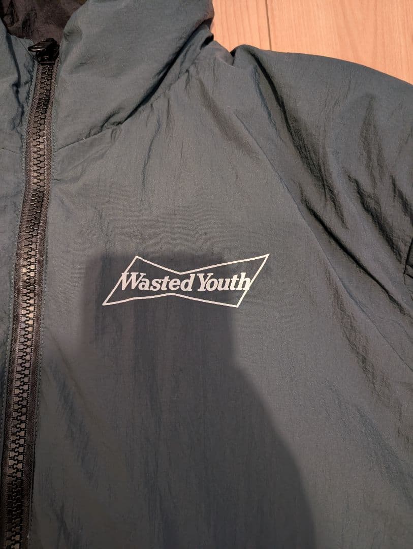 Wasted Youth ジャケット フード付き ダークグリーン