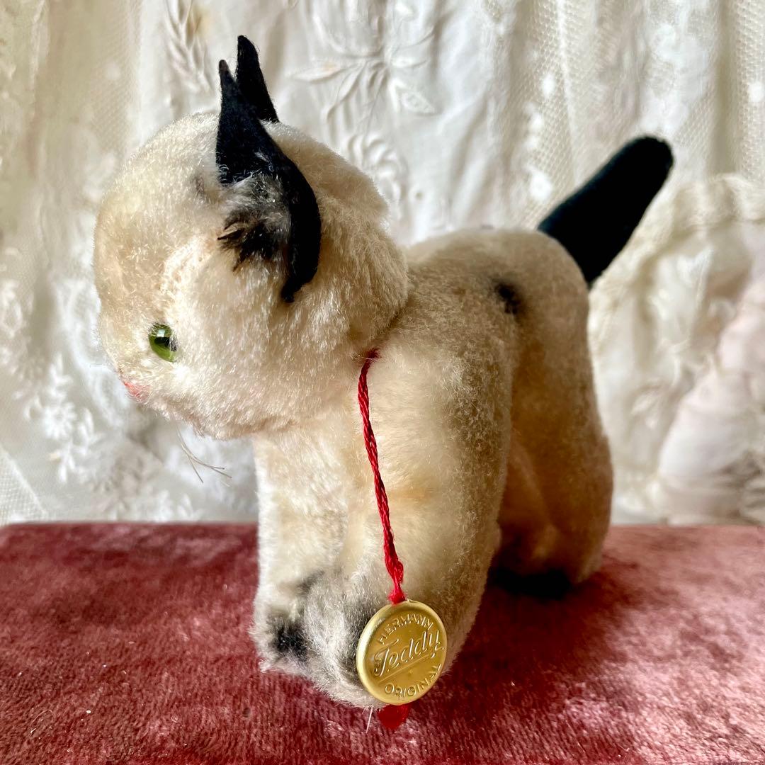 【レア】ハーマンテディオリジナル猫ぬいぐるみ　ドイツヴィンテージ　HERMANN
