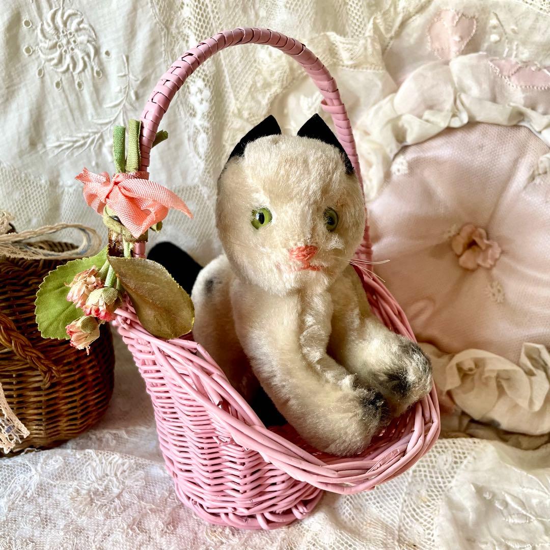 【レア】ハーマンテディオリジナル猫ぬいぐるみ　ドイツヴィンテージ　HERMANN