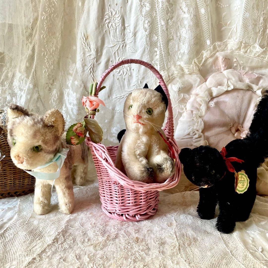 【レア】ハーマンテディオリジナル猫ぬいぐるみ　ドイツヴィンテージ　HERMANN