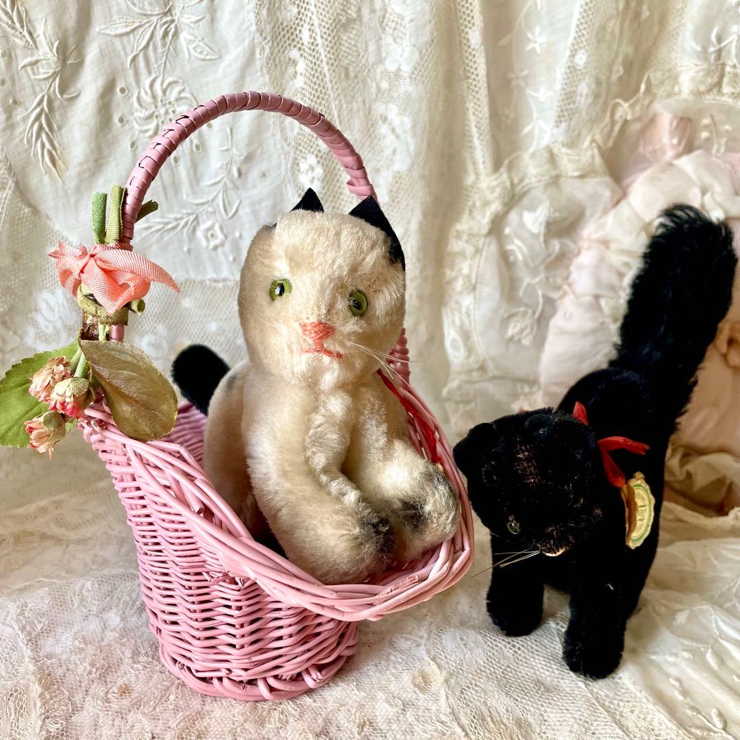 【レア】ハーマンテディオリジナル猫ぬいぐるみ　ドイツヴィンテージ　HERMANN