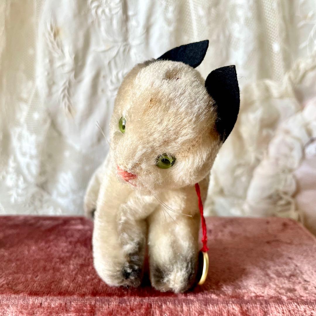 【レア】ハーマンテディオリジナル猫ぬいぐるみ　ドイツヴィンテージ　HERMANN
