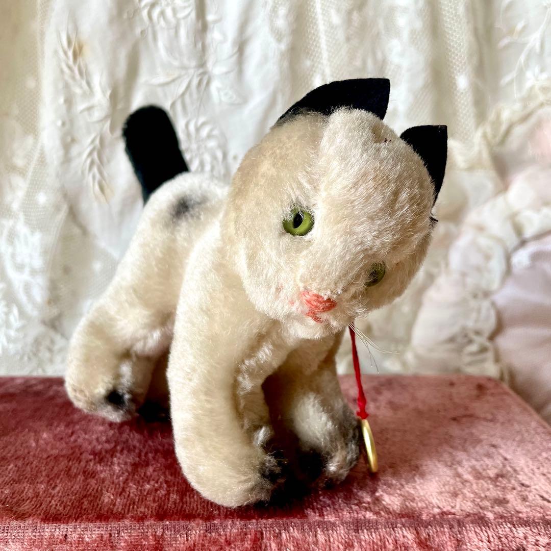 【レア】ハーマンテディオリジナル猫ぬいぐるみ　ドイツヴィンテージ　HERMANN