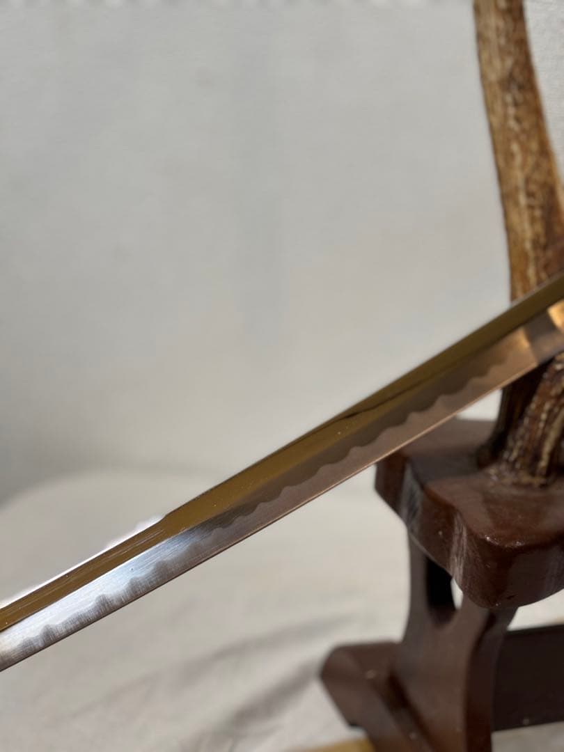 軍刀革鞘付き竹刀日本刀模造刀日本軍指揮官刀全長106cm