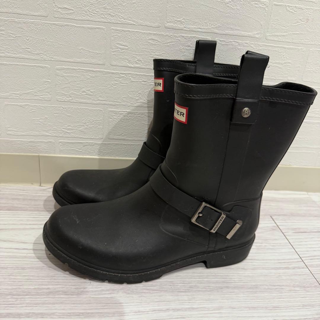 HUNTER ブラック ショートブーツ 8 UK