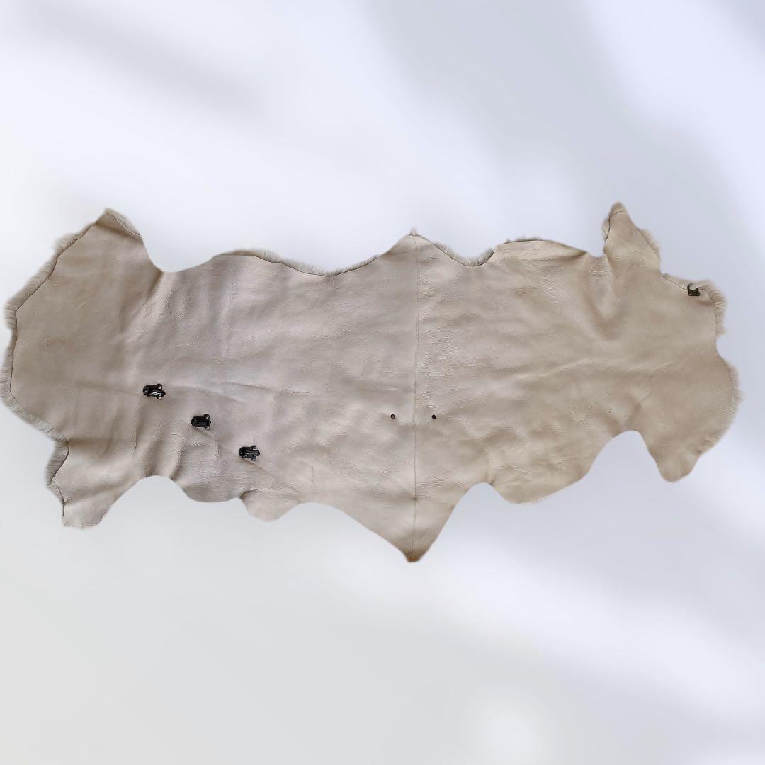 カールドノヒュー ムートン ファー ショール ストール ケープ グレージュ