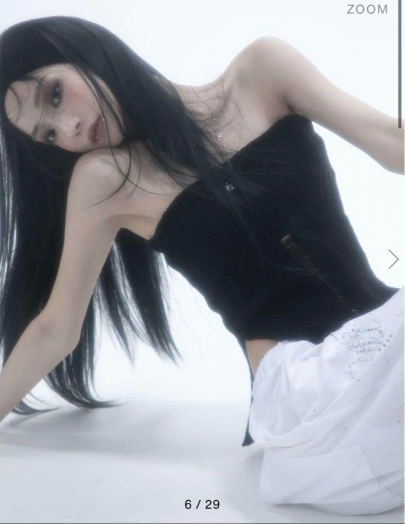 トップス melt the lady bare tops hairband set