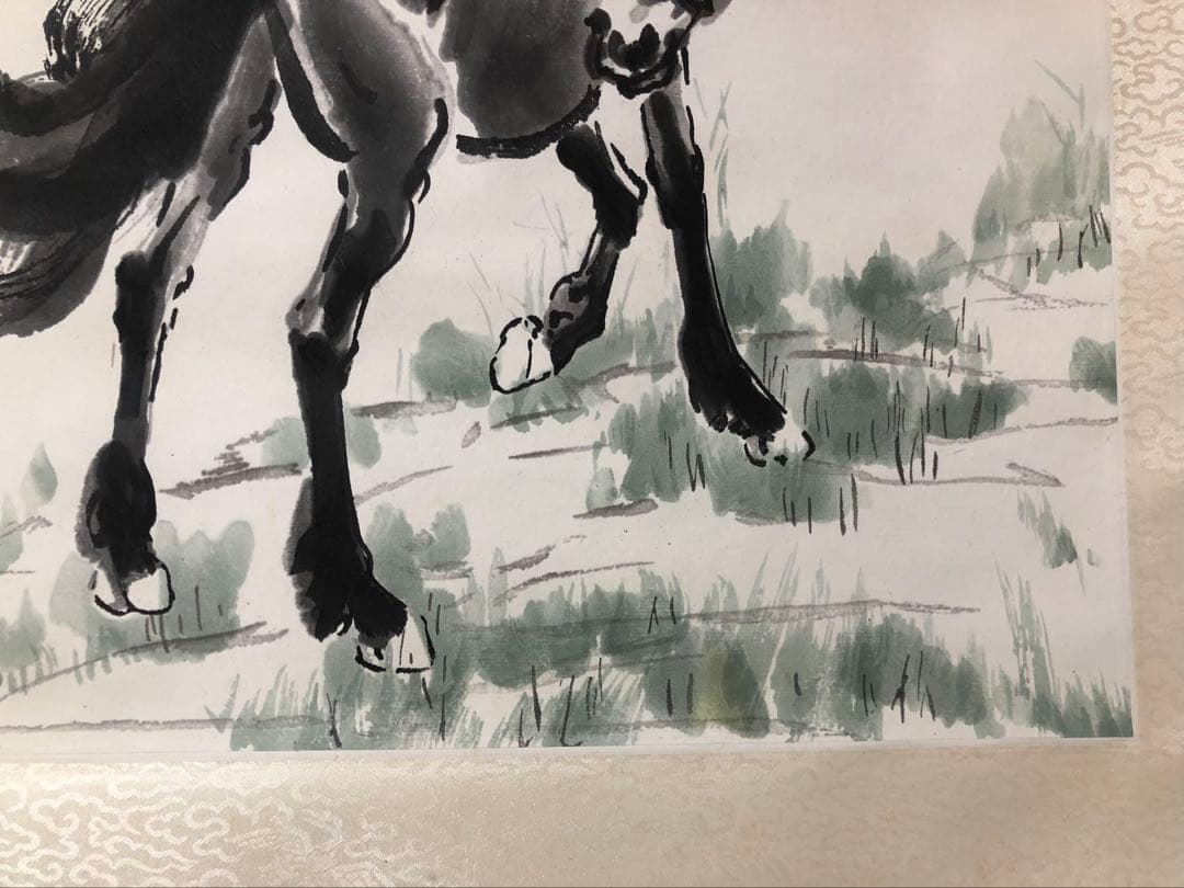 中国美術 栄宝斎　徐悲鴻［駿馬］紙本　木版　印刷！