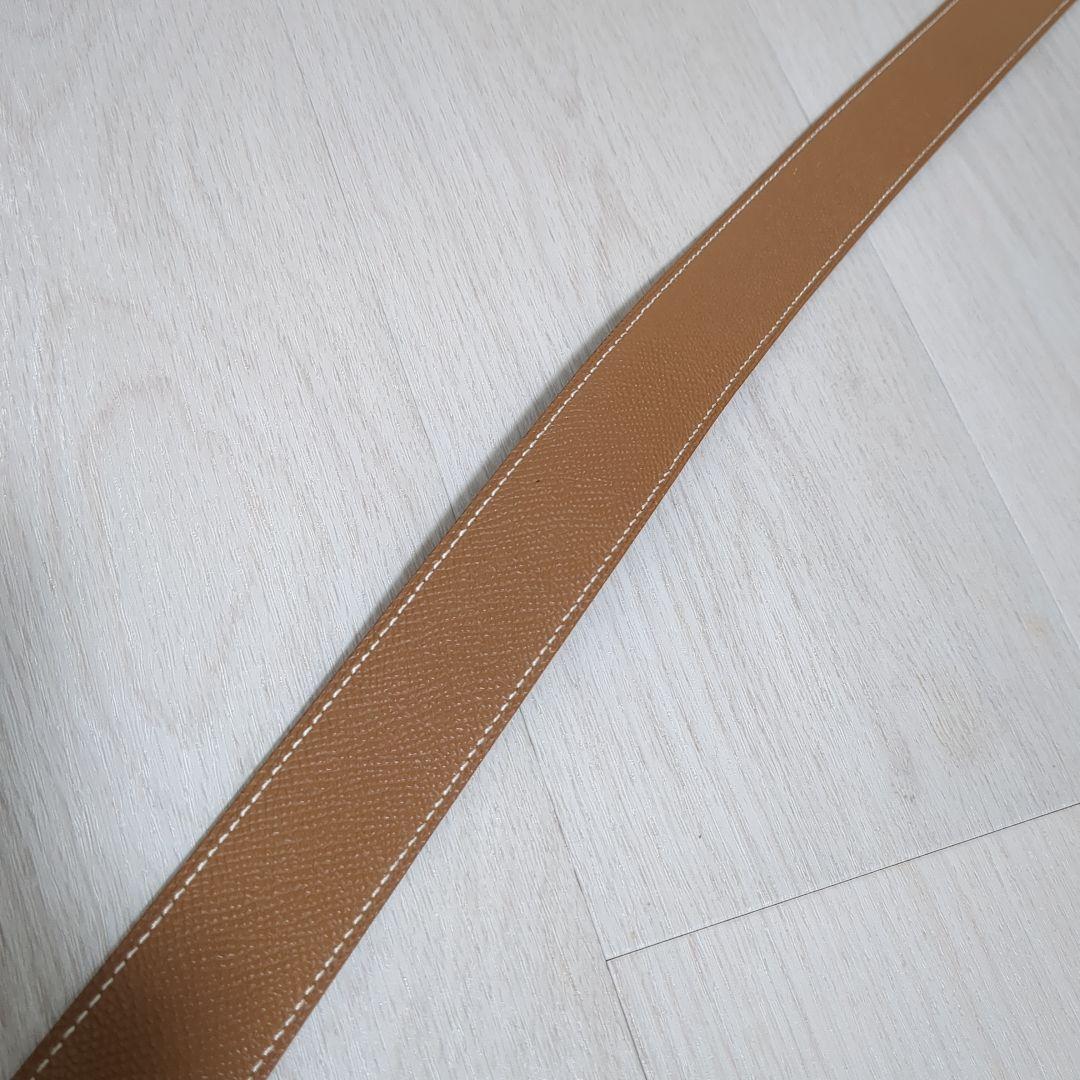 エルメスHバックルベルト　リバーシブル　ブラック/ライトブラウン　レディース