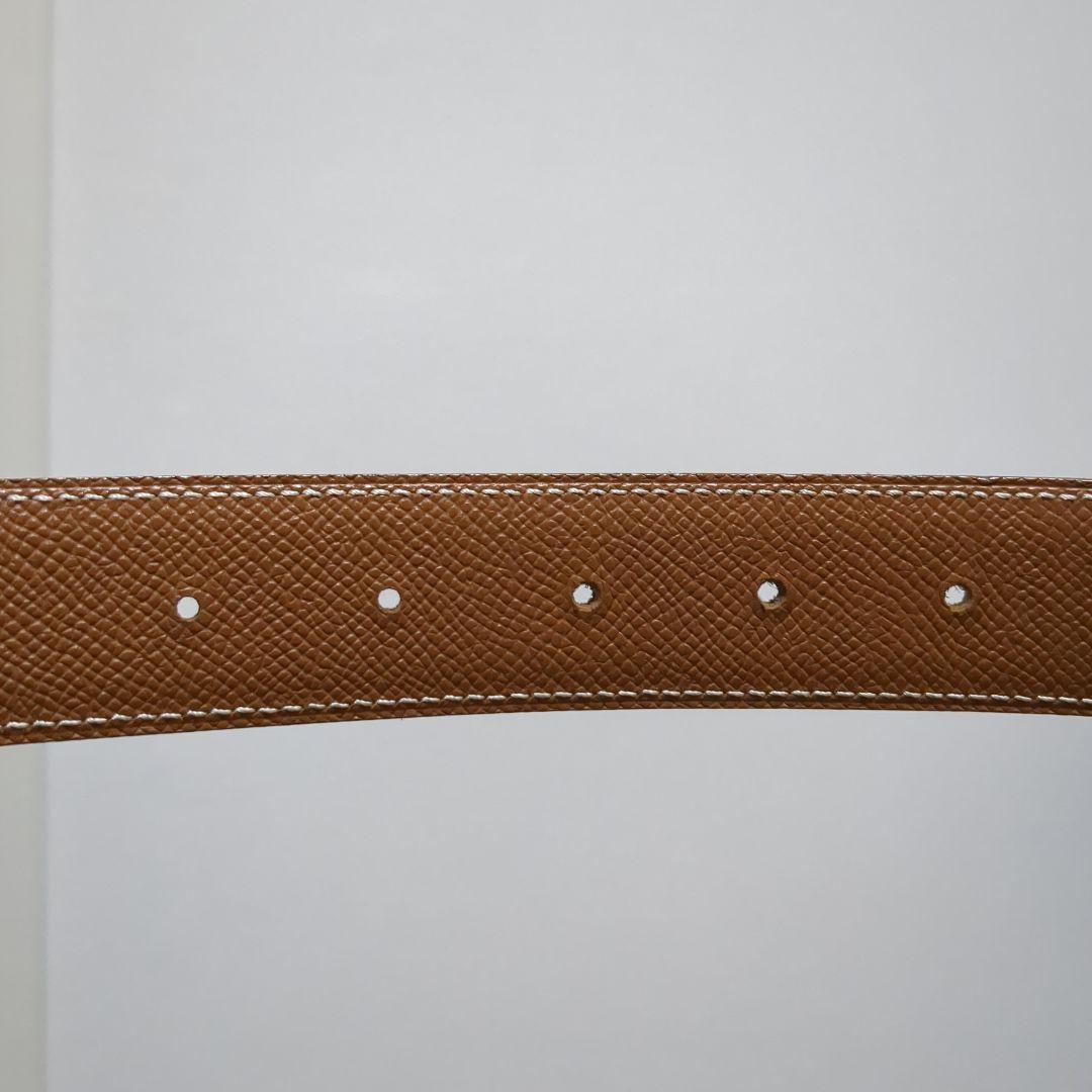 エルメスHバックルベルト　リバーシブル　ブラック/ライトブラウン　レディース