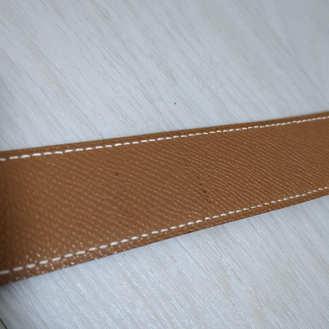 エルメスHバックルベルト　リバーシブル　ブラック/ライトブラウン　レディース