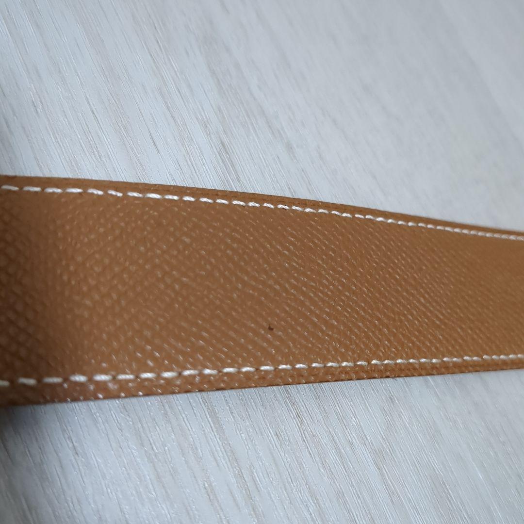 エルメスHバックルベルト　リバーシブル　ブラック/ライトブラウン　レディース