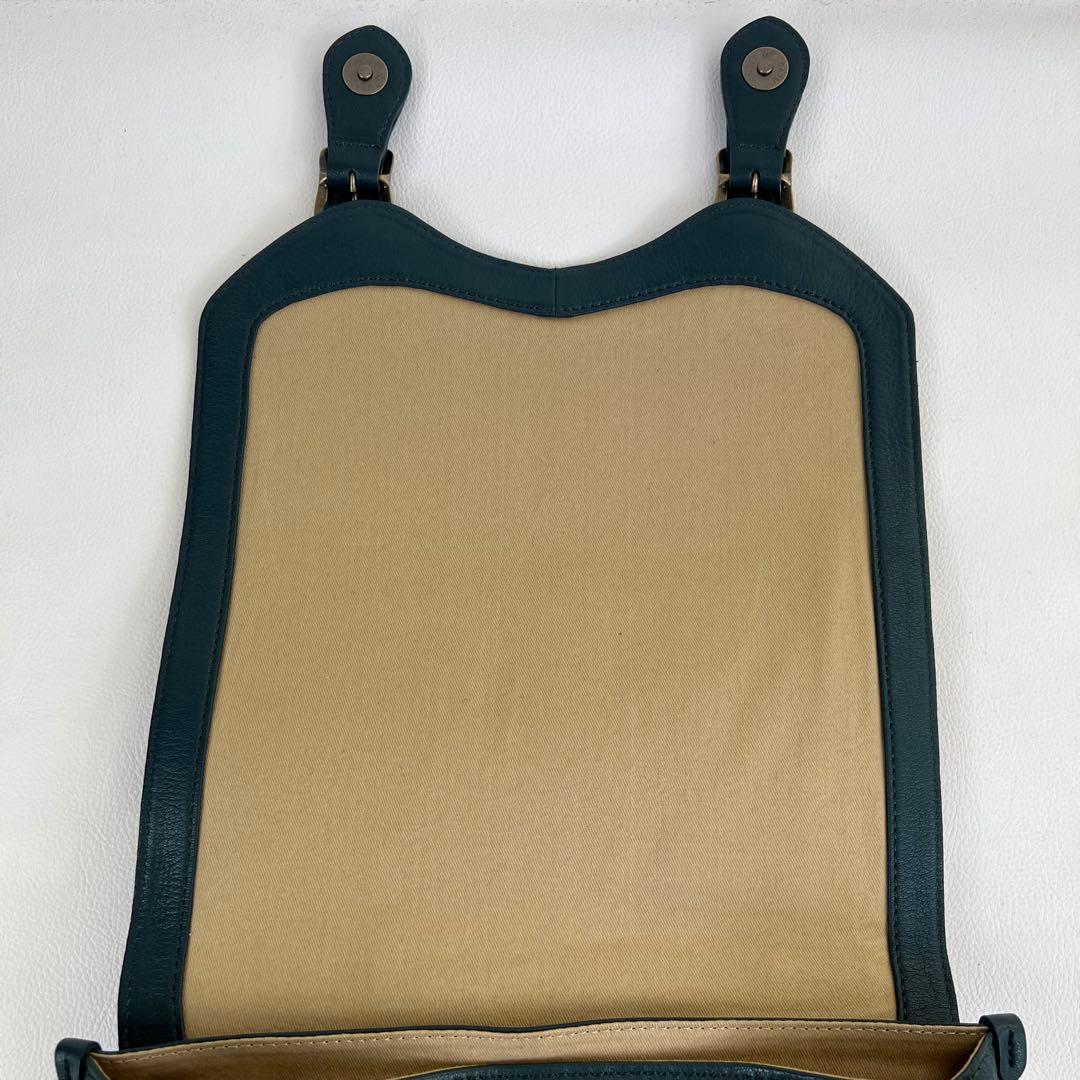 【美品✨ファレル】ダコタ リュック レザー 山羊革 A4可能 ダークグリーン