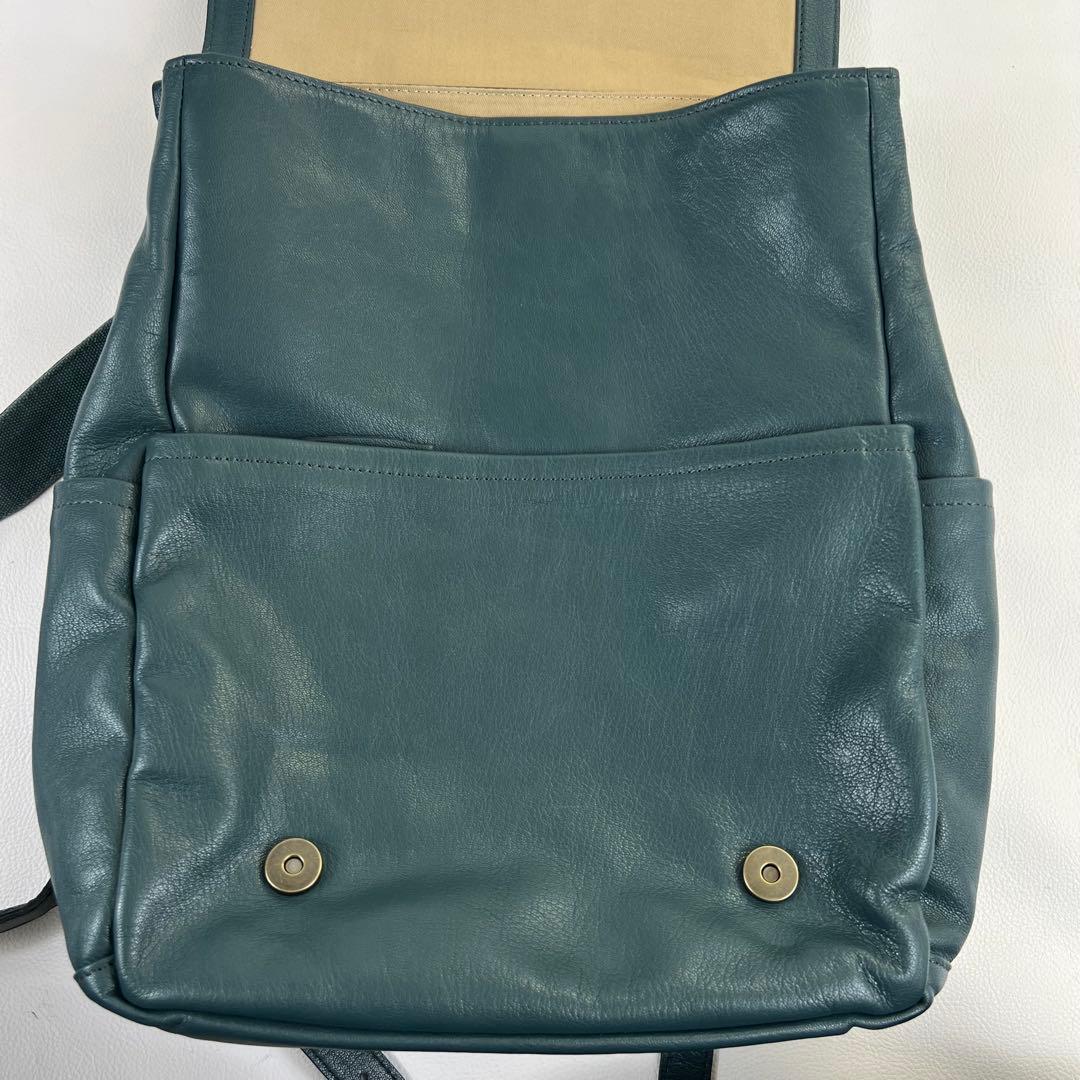 【美品✨ファレル】ダコタ リュック レザー 山羊革 A4可能 ダークグリーン