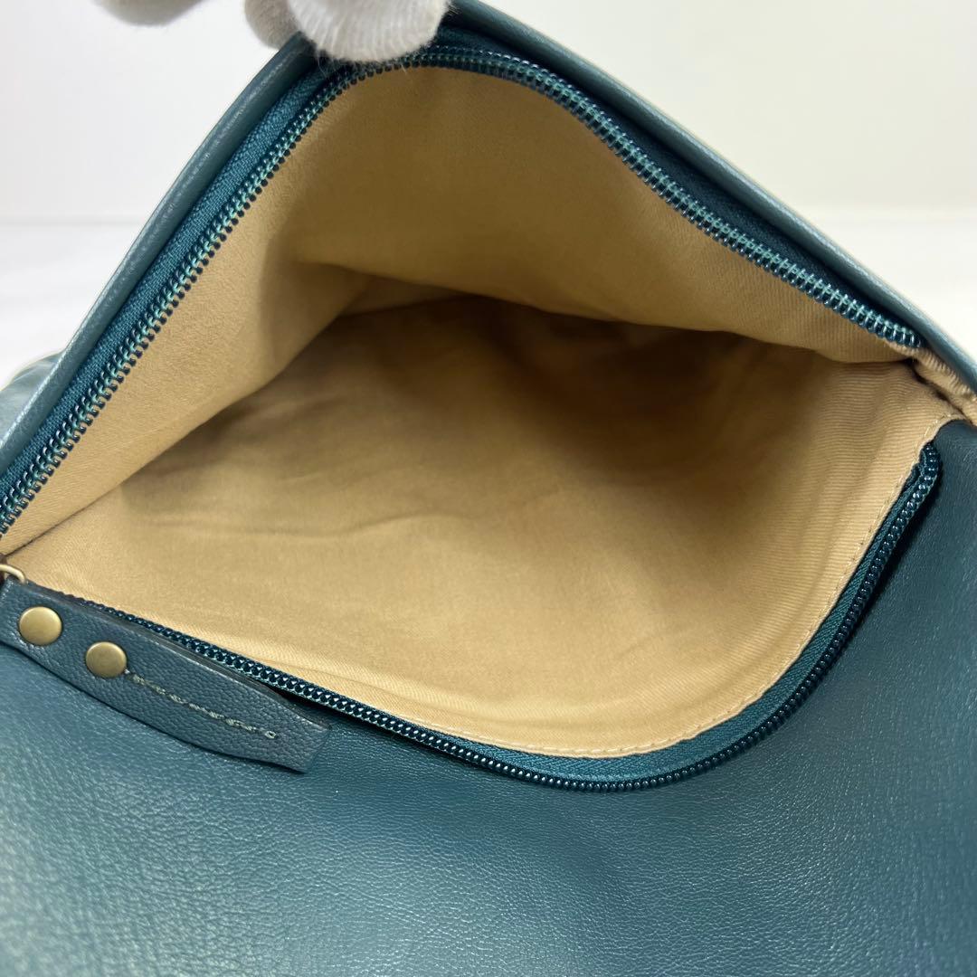 【美品✨ファレル】ダコタ リュック レザー 山羊革 A4可能 ダークグリーン