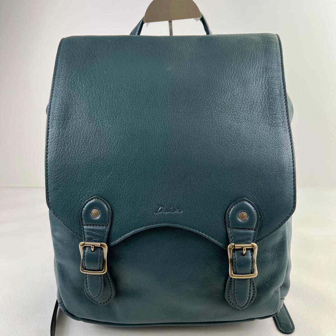 【美品✨ファレル】ダコタ リュック レザー 山羊革 A4可能 ダークグリーン