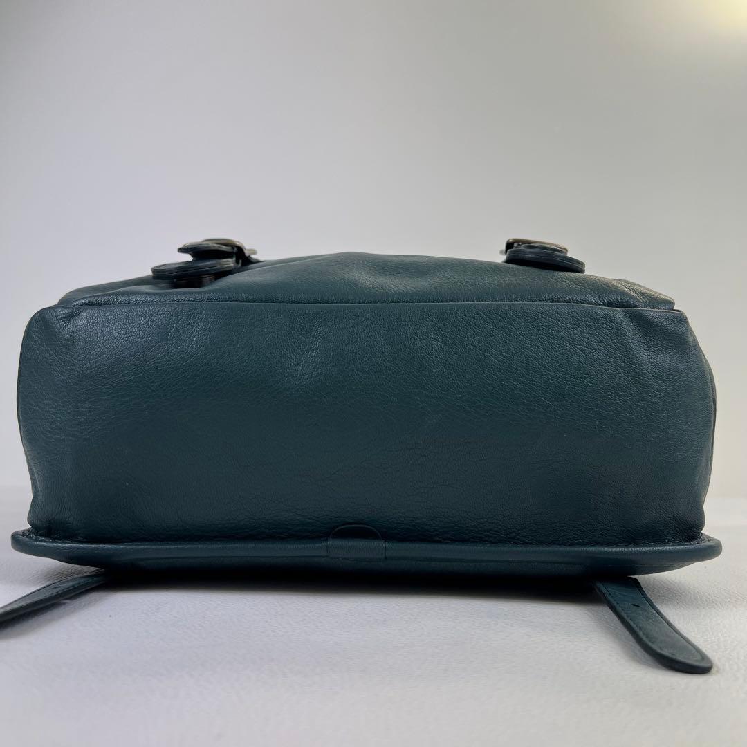 【美品✨ファレル】ダコタ リュック レザー 山羊革 A4可能 ダークグリーン