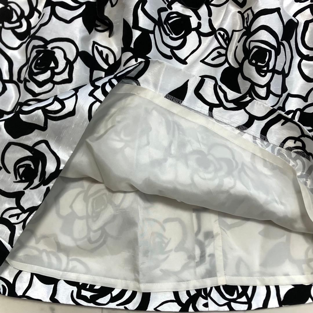 ピンクうさぎ様 美品 エムズグレイシー ベロア ワンピース バラ 異素材 切替