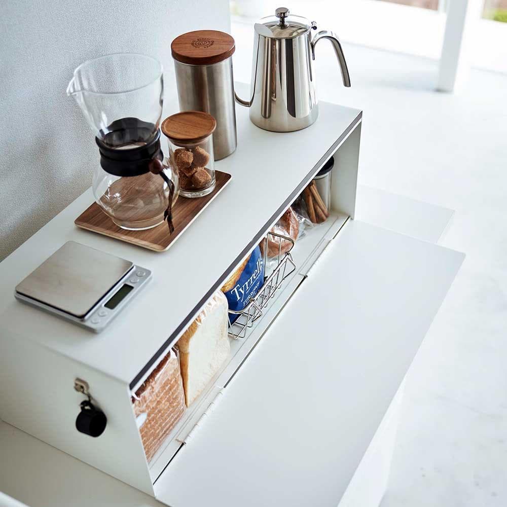 ブレッドケース タワー ワイド 山崎実業 tower キッチン 収納 ホワイト