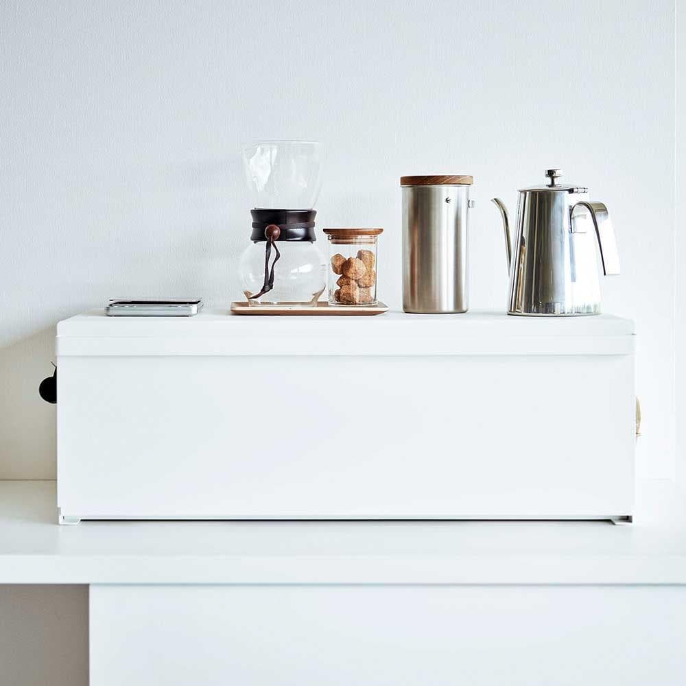 ブレッドケース タワー ワイド 山崎実業 tower キッチン 収納 ホワイト