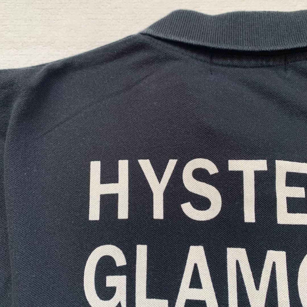 ヒステリックグラマー　ポロシャツ　V.I.PCLUB 28 ブラック　黒　半袖