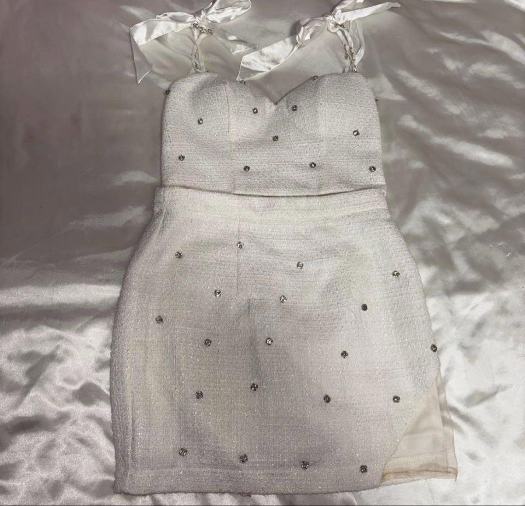 Jewels ビジューツイードセットアップドレス