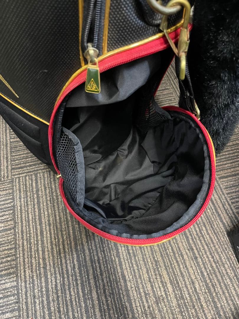 ジャンボ尾崎　キャディーバッグ　ゴルフバック　J's　黒　ブラック　刺繍　レア品