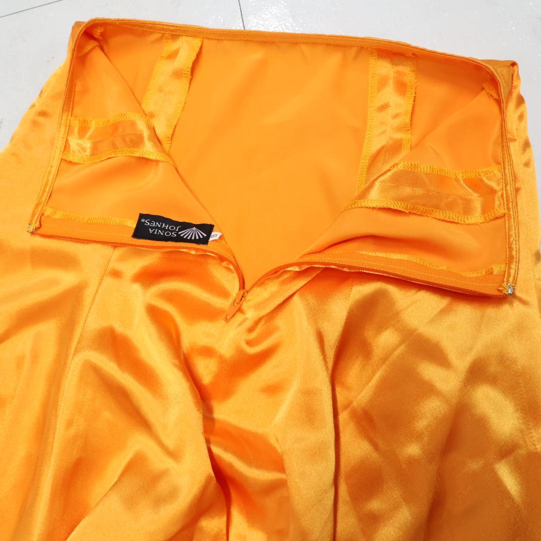 【美品 フラメンコ衣装】オレンジ SONIA JOHNES ファルダ ボランテ