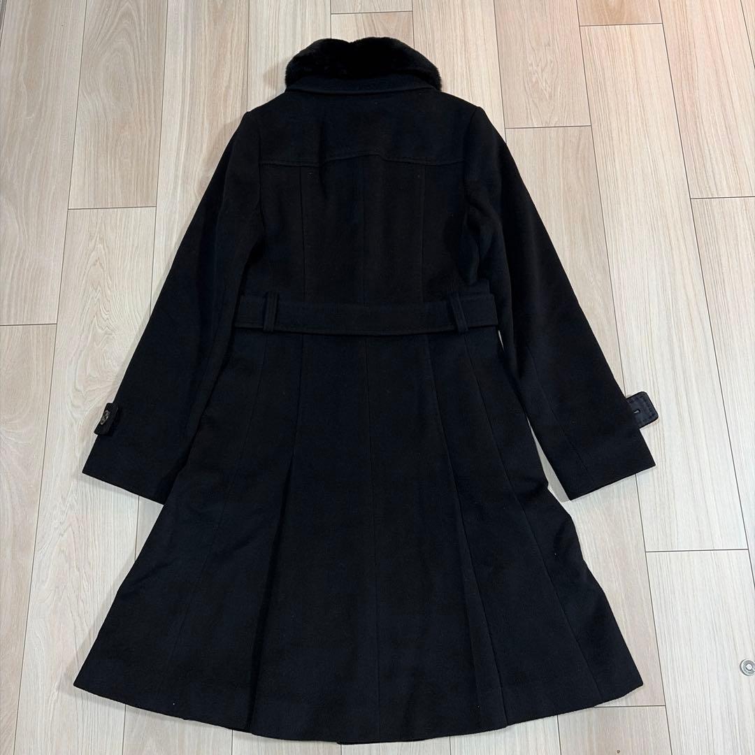 柴崎　バーバリーロンドン アンゴラ混 ロングコート　ステンカラーブ