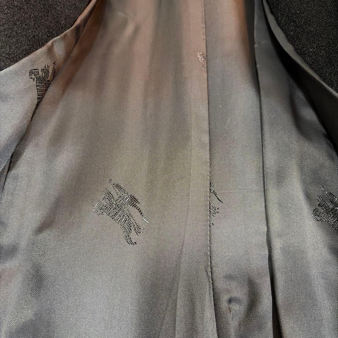 柴崎　バーバリーロンドン アンゴラ混 ロングコート　ステンカラーブ