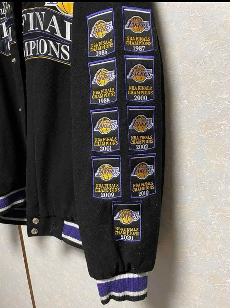 NBA スタジャン LAKERS レイカーズ 刺繍ワッペン L 定価8万