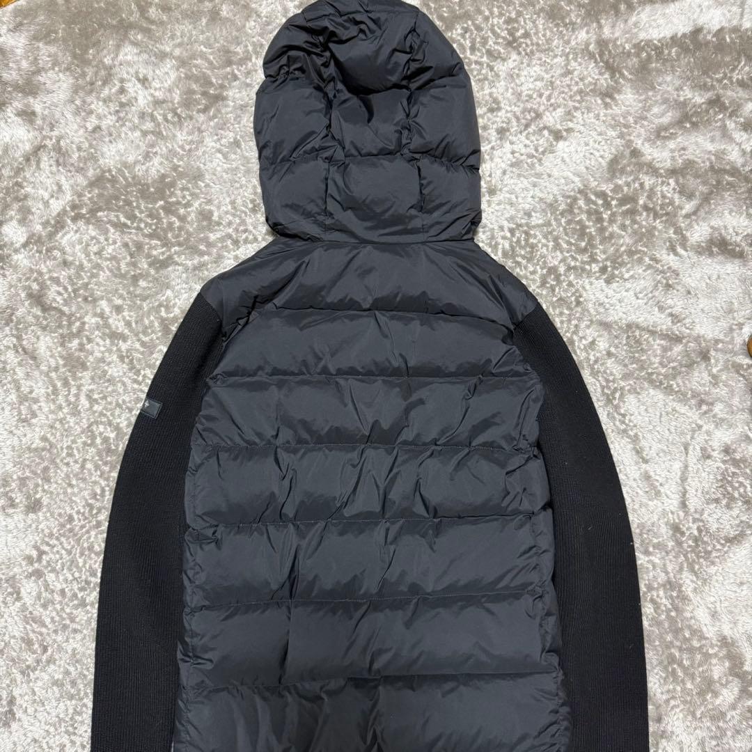 値下げ⭕️《極美品》TATRAS ブラック ダウンジャケット フード付き ニット