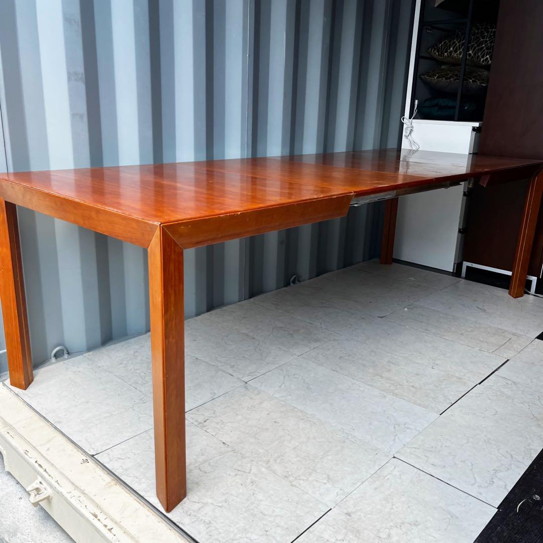 取付無料！北欧デンマーク スコビー 天然木アンティーク伸長ダイニング