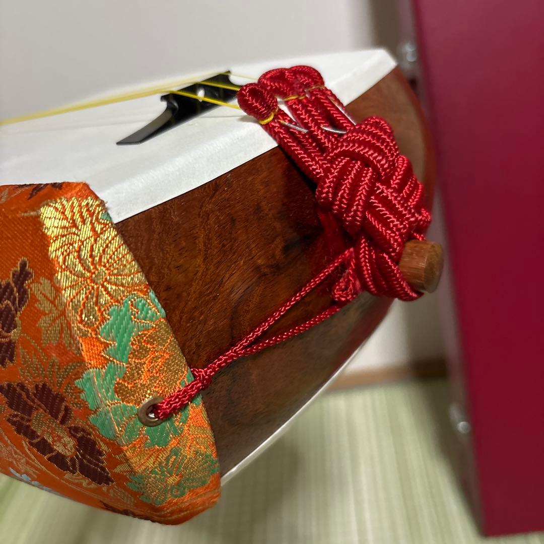ジン様用　三味線　バチ　三絃駒　木製ハードケース 　和楽器　弦楽器　白象印　純銀