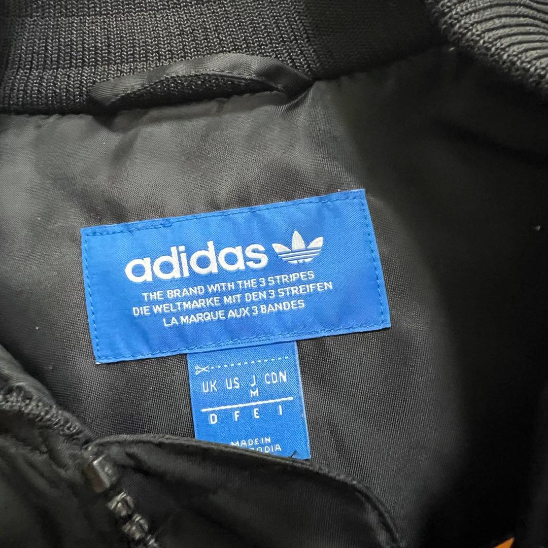 adidas アディダス MA-1 ボンバージャケット ワッペン M ブラック