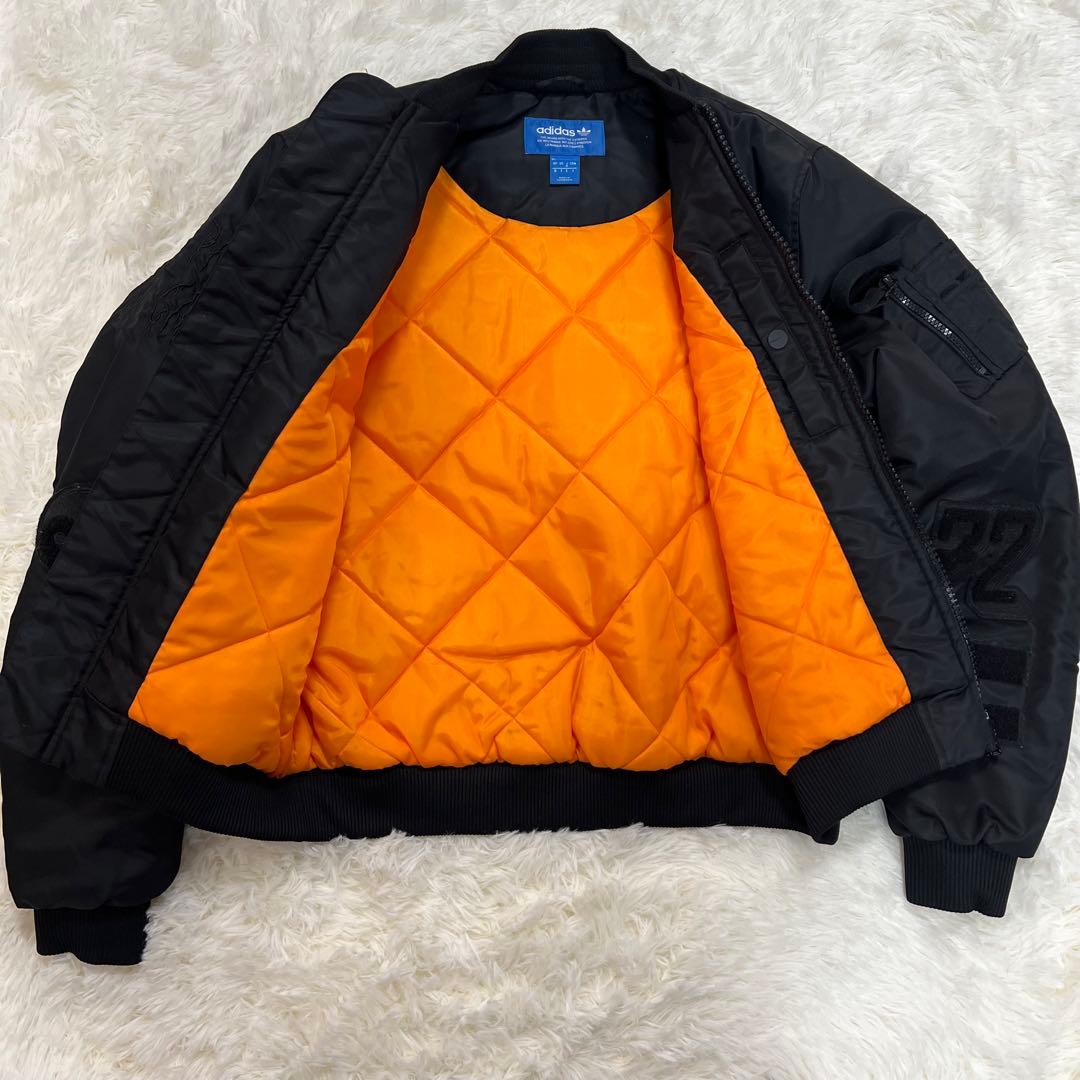 adidas アディダス MA-1 ボンバージャケット ワッペン M ブラック