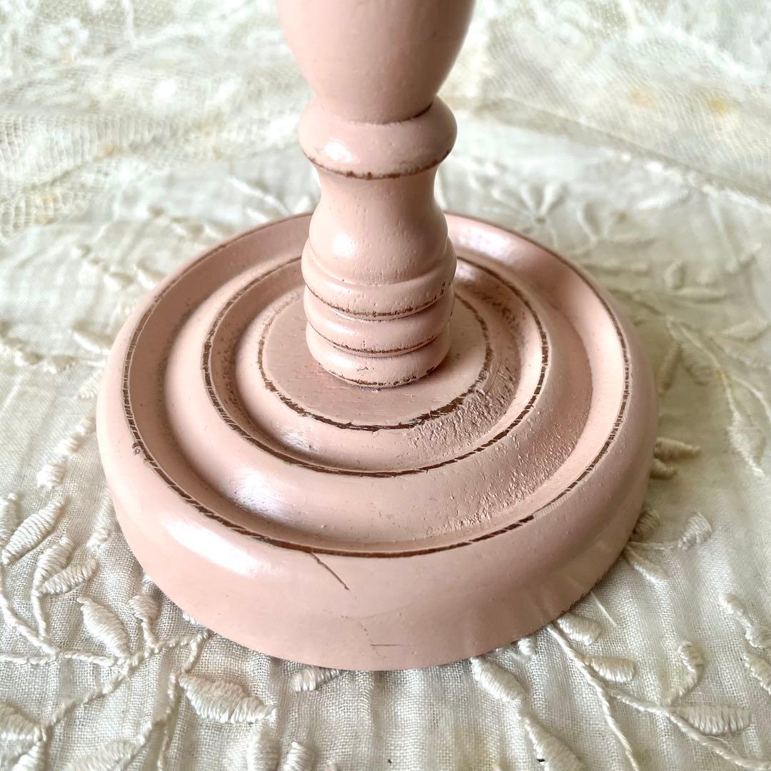 ストロベリーミルクピンクのハットスタンド　フランスアンティーク　ベビー　ドール