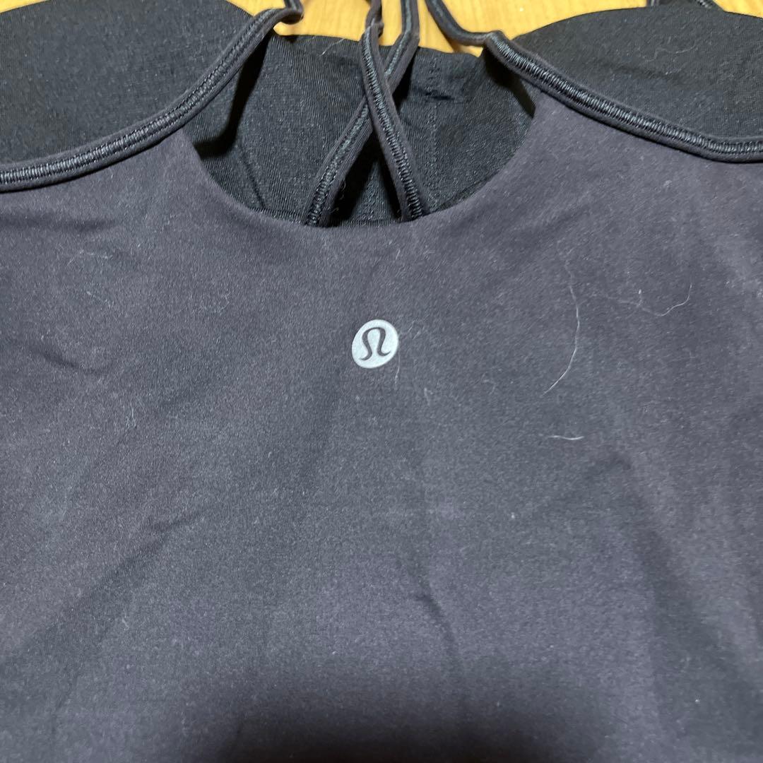 Lululemon 黒 ヨガウェア ストラップデザイン　M〜LL