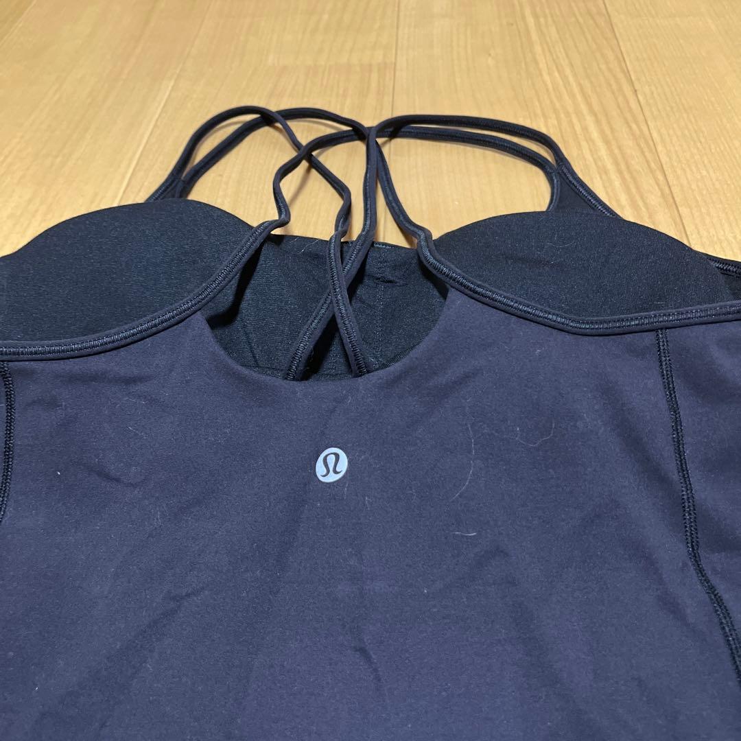 Lululemon 黒 ヨガウェア ストラップデザイン　M〜LL