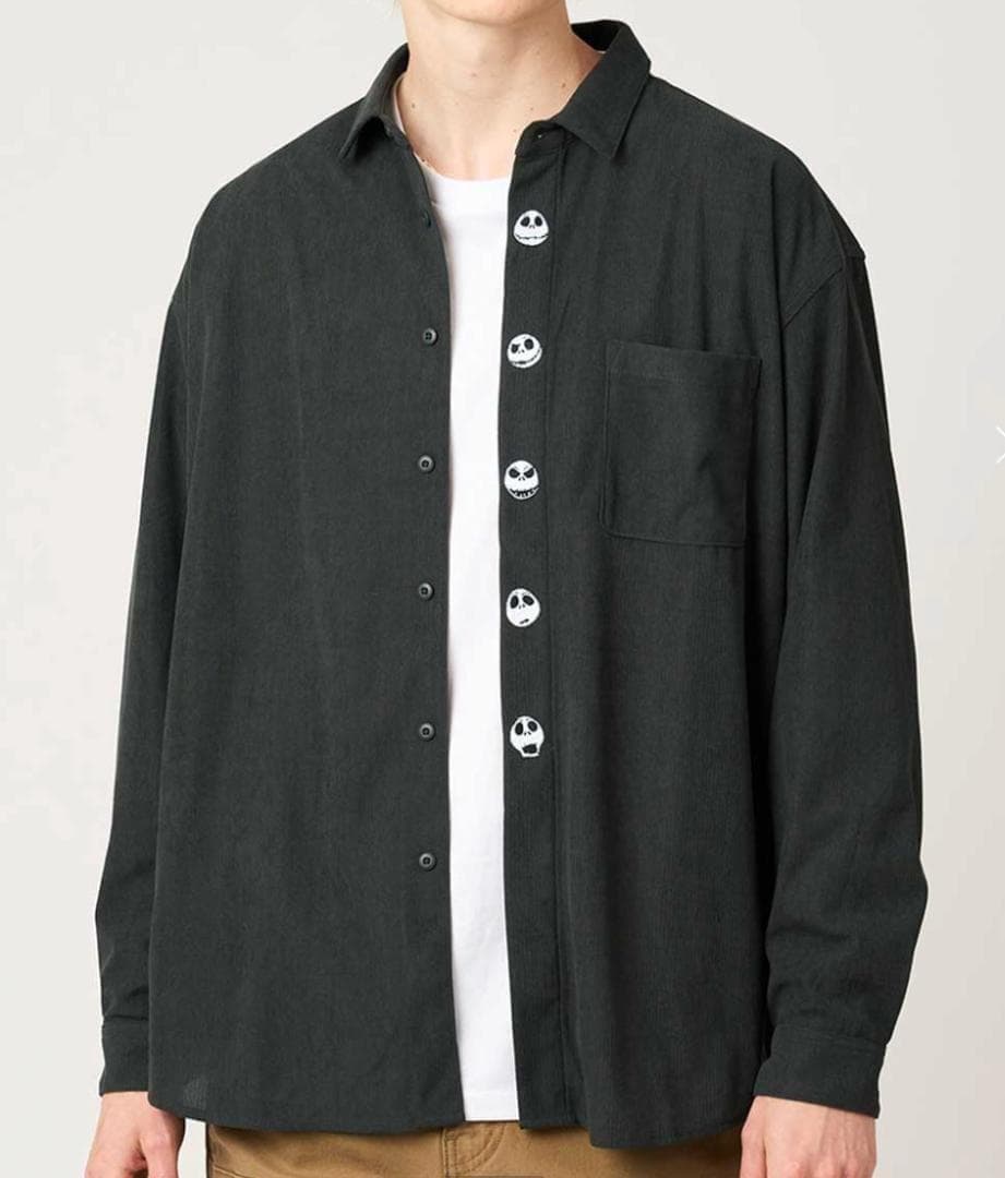 M ナイトメア コーディロイルーズシャツ ジャックフェイス グラニフ